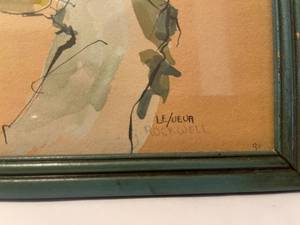 lot 282 image: Le  Veur Rockwell Framed Art Piece