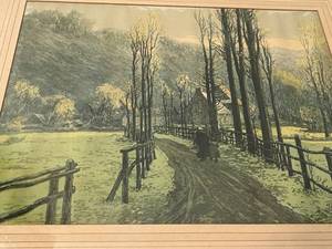 lot 290 image: Woman and Child Homeward Bound Framed Print