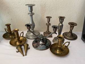 lot 291 image: Assorted Candle Holders and Candles