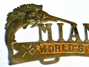 lot 176 image: Metal Miami Florida Worlds Play Ground Wall Mount Sign