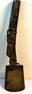 lot 241 image: Vintage Cowbell with Leather Strap