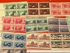 Lot Of (30) Different 3-Cent U.S. Stamp Plate Blocks