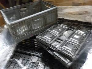 4 Collapsible Plastic Crates...