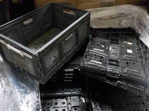 4 Collapsible Plastic Crates...