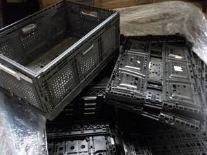 4 Collapsible Plastic Crates...