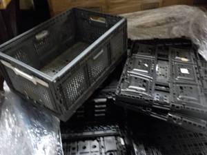 4 Collapsible Plastic Crates...