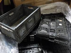 4 Collapsible Plastic Crates...