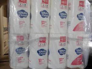 48 Rolls White Cloud 3 Ply Toilet P...