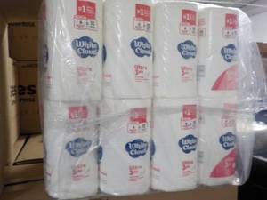 48 Rolls White Cloud 3 Ply Toilet P...