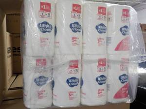 48 Rolls White Cloud 3 Ply Toilet P...
