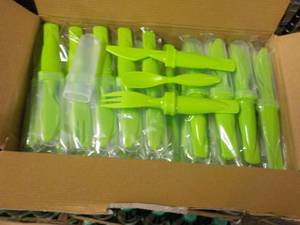 Case of 50 Lime Green Plastic Cutle...
