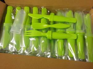 Case of 50 Lime Green Plastic Cutle...