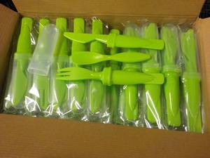 Case of 50 Lime Green Plastic Cutle...