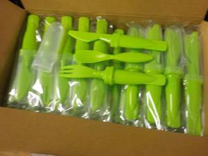 Case of 50 Lime Green Plastic Cutle...