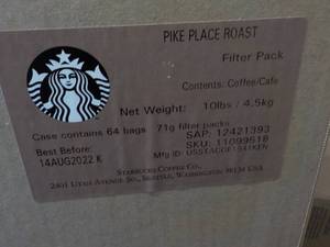 Case of 64 Starbucks Pike Place Roa...