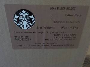 Case of 64 Starbucks Pike Place Roa...