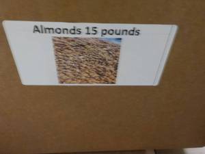 15 lb. Box Almonds...