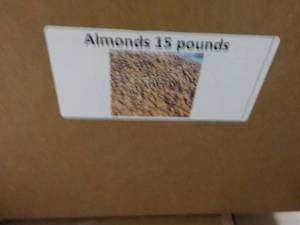 15 lb. Box Almonds...