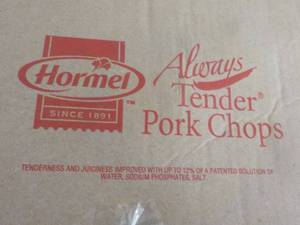 Large Box Frozen Pork Chops...
