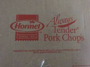 Large Box Frozen Pork Chops...