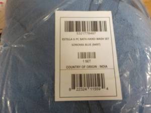 Estella 6 pc Sonoma Blue Bath Hand ...
