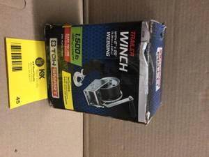 Trailer Winch with 2 x 20 Webbing 1500 Lb Capacity