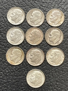 10 Roosevelt Silver Dimes