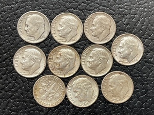 10 Silver Roosevelt Dimes