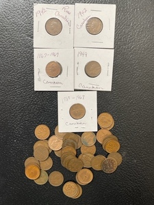 Lot of Canadian Pennies