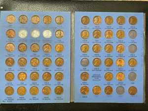 Lincoln Cents in Book