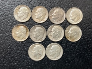 10 Silver Roosevelt Dimes