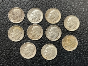 10 Silver Roosevelt Dimes