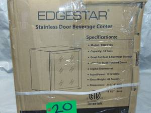 lot 20 image: EdgeStar BWC71 Stainless Steel  Beverage Center Unused