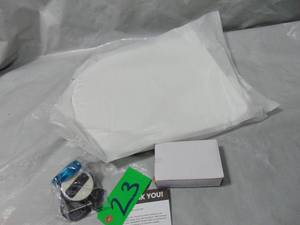 lot 23 image: Swiss Madison Wall-Hung Elongated Toilet Bowl Missing inlet and outlet pipe  Unused