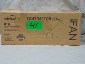 lot 41 image: Minka-Aire l 44  Ceiling Fan w LED Light  Unused
