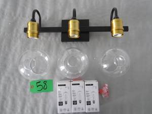 lot 58 image: JONATHAN Y Lighting Marais 3 Light 22 Wide LED Bathroom Vanity Light ModelJYL3528A