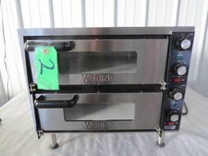 lot 2 image: Waring Commercial WPO350 Medium-Duty Double Deck Pizza Ovens