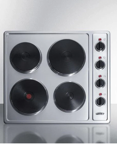 lot 77 image: Summit 24 Inch Wide 4 Burner Electric Cooktop ModelCSD4B24 - New