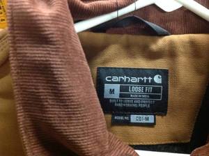 Medium Carhartt Loose Fit YellowTan Jacket, Customer returns
