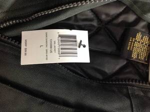 Caterpillar Vail Mens Size Large Dark Shadow Polyester Water Resistant Insulated Jacket