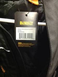 DEWALT Brookeville Mens Size Large Black Polyester Waterproof Hooded Jacket