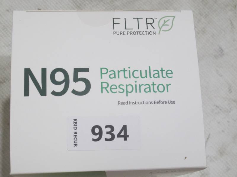 lot 934 image: NIOSH FLTR N95 Particulate Respirators - 20 PACK