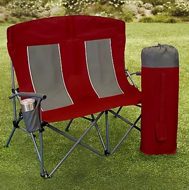lot 619 image: Members Mark Oversized Double Hard Armchair - Red