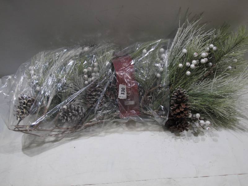 lot 796 image: NEW Vickerman  Indoor Electrical Outlet 9-ft Pine Garland