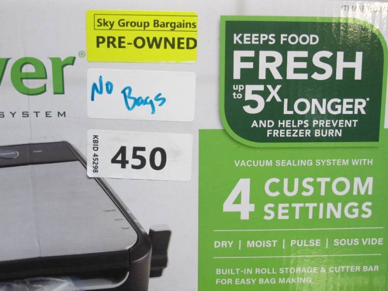lot 685 image: FoodSaver Vacuum Sealing System with Handheld Sealer Attachment - NO BAGS INCLUDED