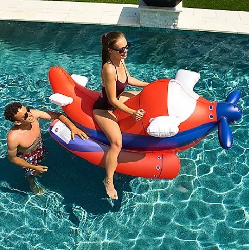 lot 642 image: Members Mark Novelty Ride-On Pool Float - Airplane