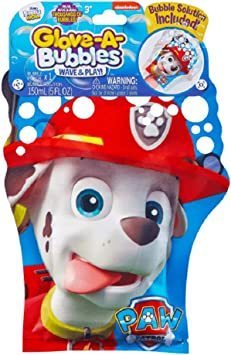 lot 654 image: ZURU Bubble Wow Paw Patrol Wow Glove-A-Bubbles Wave & Play- 8 Bubble Gloves