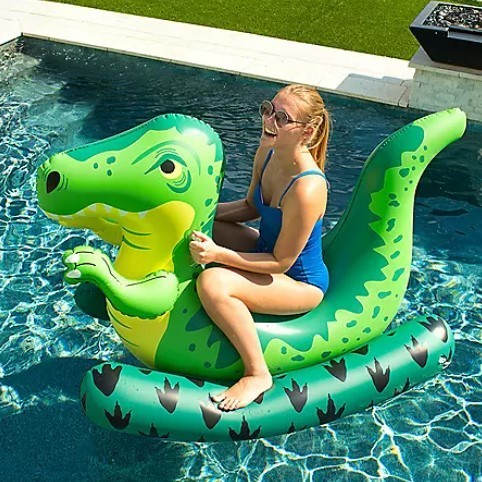 lot 658 image: Members Mark Novelty Ride-On Pool Float - Dino