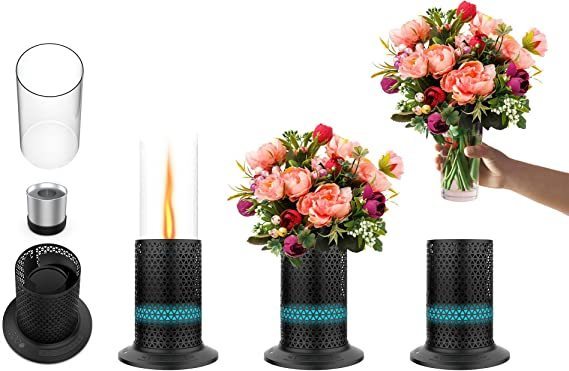 lot 673 image: NEW Fugoo Inferno IndoorOutdoor Bluetooth Speaker and Real Flame Lantern