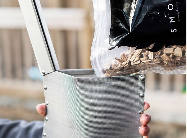 lot 690 image: The Smokist Smoker Bag - Stainless Steel Pouch - 21 cubic inches